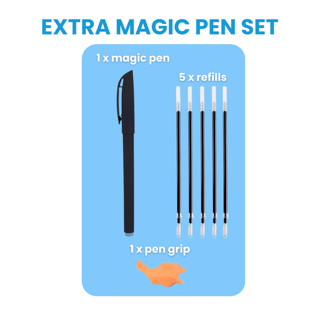 MagicGroove Tracing Book: Reusable Handwriting Practice with Disappearing Ink & Grooves