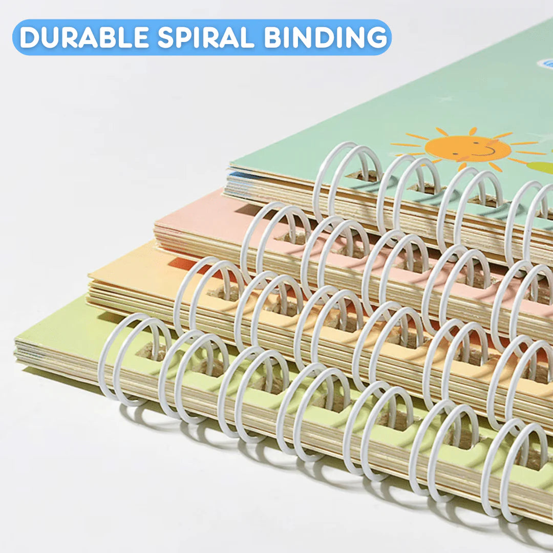 MagicGroove Tracing Book: Reusable Handwriting Practice with Disappearing Ink & Grooves