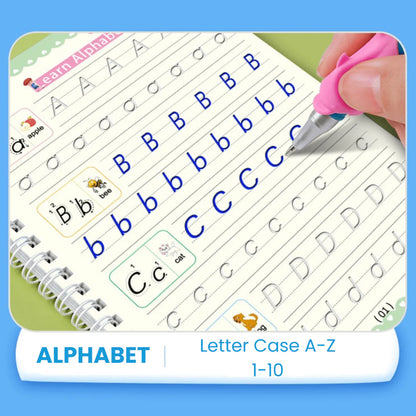 MagicGroove Tracing Book: Reusable Handwriting Practice with Disappearing Ink & Grooves